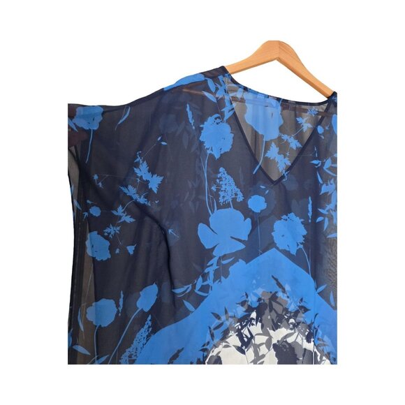 Women's - Ted Baker Lianna Bluebell Poncho-Style Swim Cover-Up, Size Small - Picture 7 of 7